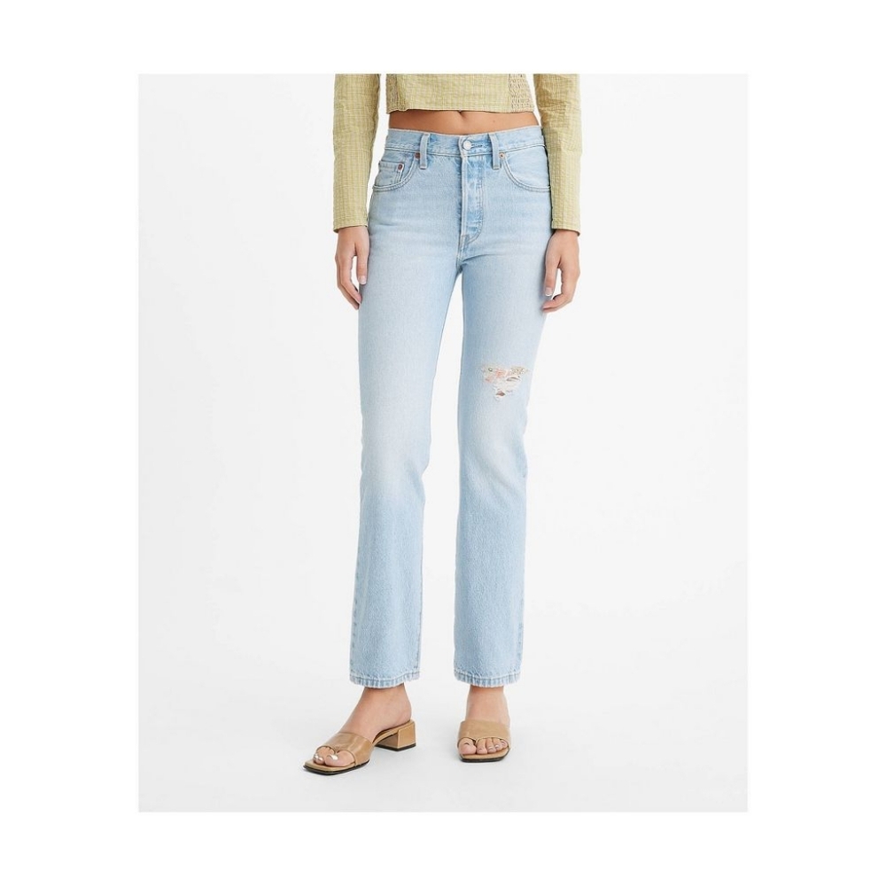 LEVI'S 501 Original Straight Leg Distressed Design High-Rise Jeans, Size 25x30